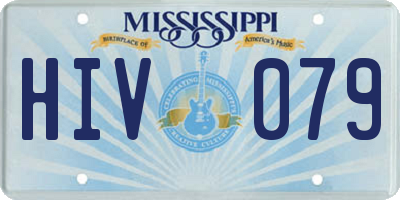MS license plate HIV079