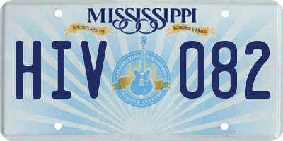 MS license plate HIV082