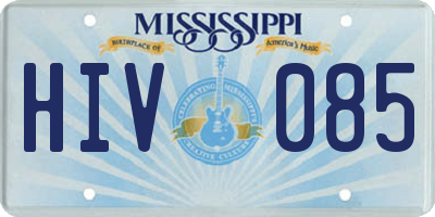 MS license plate HIV085