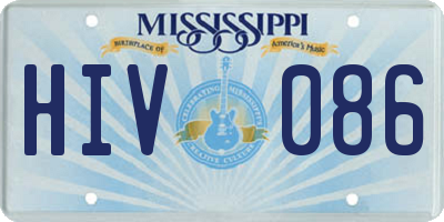 MS license plate HIV086