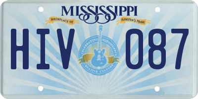 MS license plate HIV087