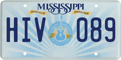 MS license plate HIV089