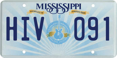 MS license plate HIV091