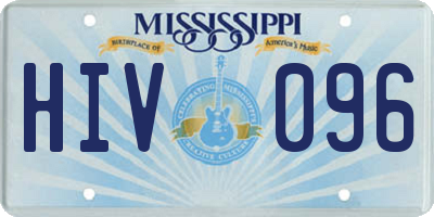 MS license plate HIV096
