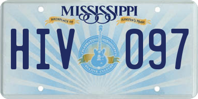 MS license plate HIV097