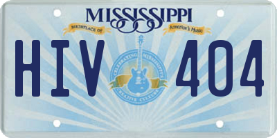 MS license plate HIV404