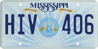 MS license plate HIV406