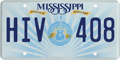 MS license plate HIV408
