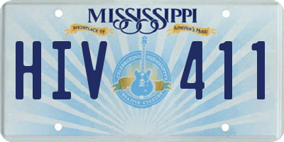 MS license plate HIV411