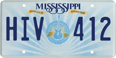 MS license plate HIV412