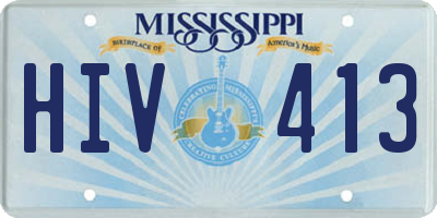 MS license plate HIV413