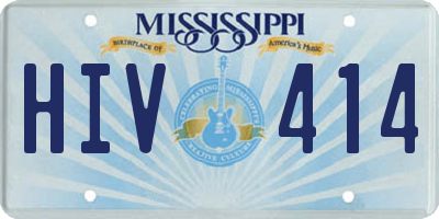 MS license plate HIV414