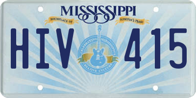 MS license plate HIV415