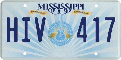 MS license plate HIV417