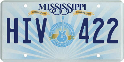 MS license plate HIV422