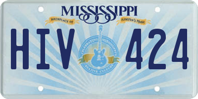 MS license plate HIV424