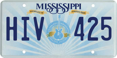 MS license plate HIV425