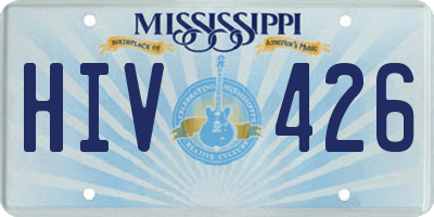 MS license plate HIV426