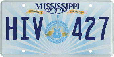 MS license plate HIV427