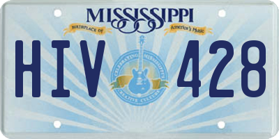 MS license plate HIV428