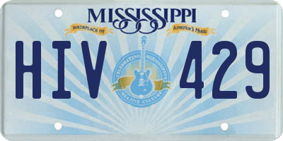 MS license plate HIV429