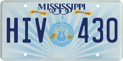 MS license plate HIV430