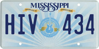 MS license plate HIV434