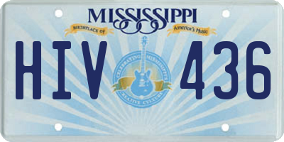 MS license plate HIV436