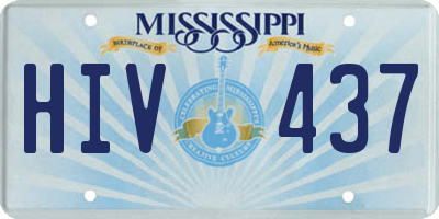 MS license plate HIV437