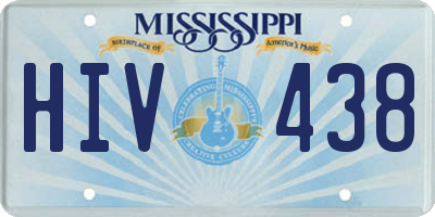 MS license plate HIV438