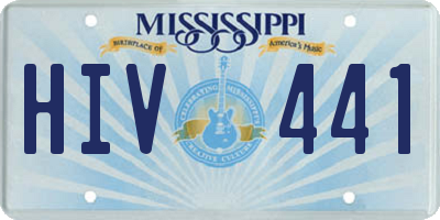 MS license plate HIV441