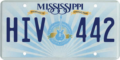 MS license plate HIV442