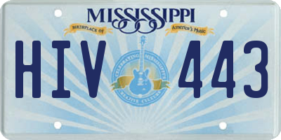 MS license plate HIV443