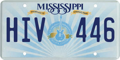 MS license plate HIV446