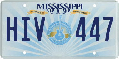 MS license plate HIV447