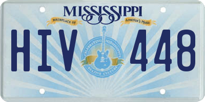 MS license plate HIV448