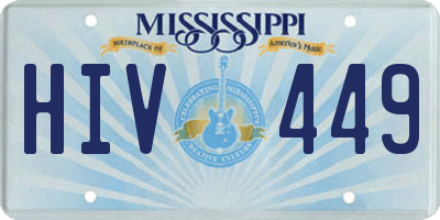 MS license plate HIV449