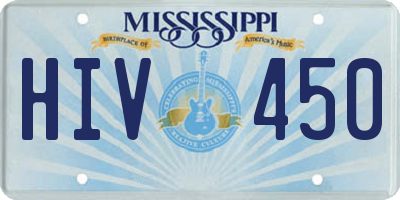 MS license plate HIV450
