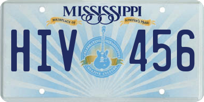 MS license plate HIV456