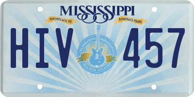 MS license plate HIV457