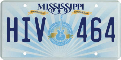 MS license plate HIV464