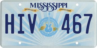 MS license plate HIV467
