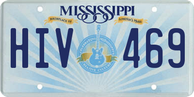 MS license plate HIV469