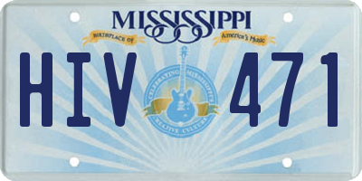 MS license plate HIV471