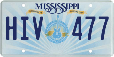 MS license plate HIV477