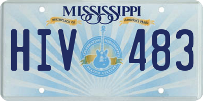 MS license plate HIV483