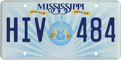 MS license plate HIV484