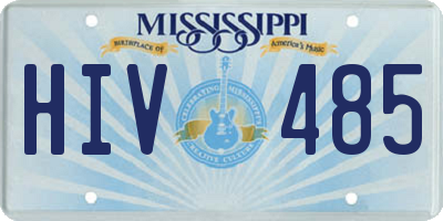 MS license plate HIV485