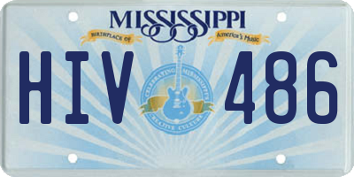 MS license plate HIV486