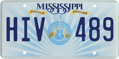 MS license plate HIV489